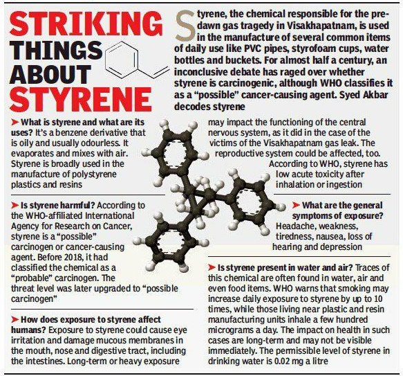 NO SCIENTIFIC STUDIES REPORT STYRENE GAS CAUSING DEATHS Legacy IAS