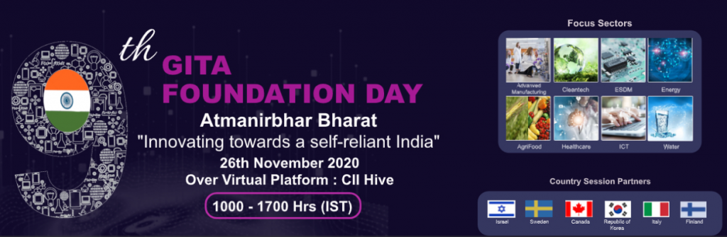 FOUNDATION DAY
Atmanirbhar Bharat
"Innovating towards a self-reliant India"
26th November 2020
Over Virtual Platform : Cll Hive
1000 - 1700 Hrs (IST)
Focus Sectors
Country Session Partners