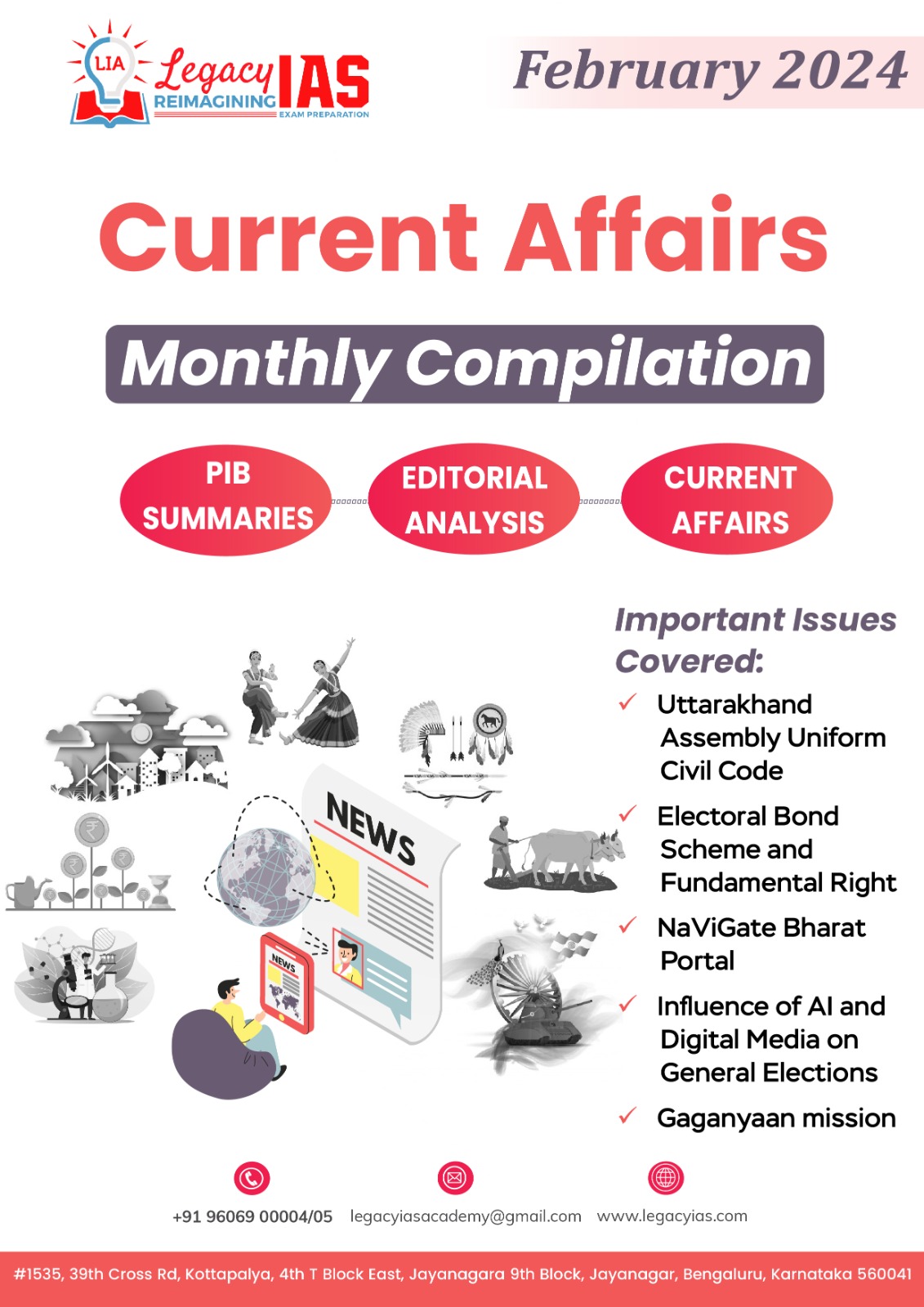 February 2024 Current Affairs Monthly Compilation | Legacy IAS Academy
