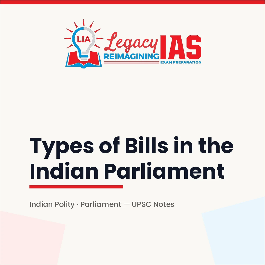 Types O Bill Types of Bills in Indian Parliament: Money & Amendment