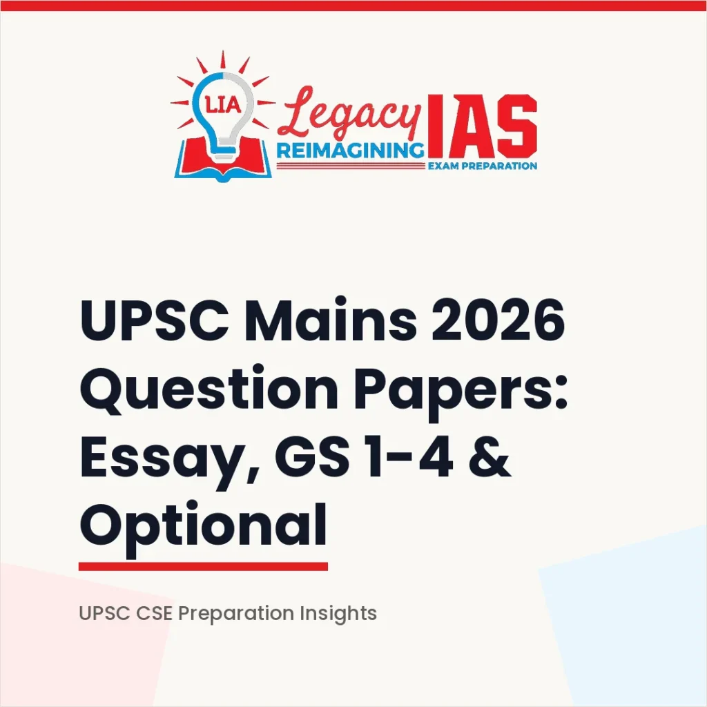 UPSC Mains 2026 Question Papers