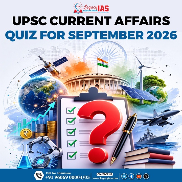 UPSC Current Affairs Quiz For September 2026 LIA